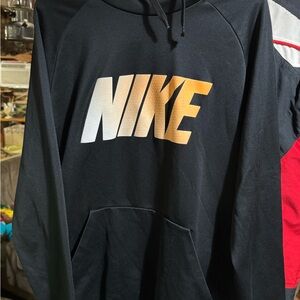 Nike Black Hoodie with Gradient Logo